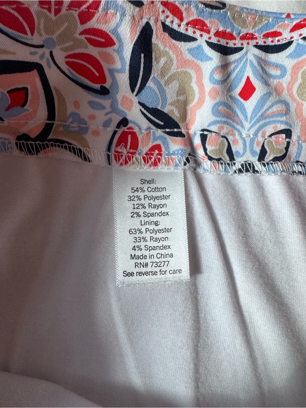 Croft & Barrow Effortless Stretch Skort Size 16 NWT Print Pull-On Pockets - Picture 4 of 9